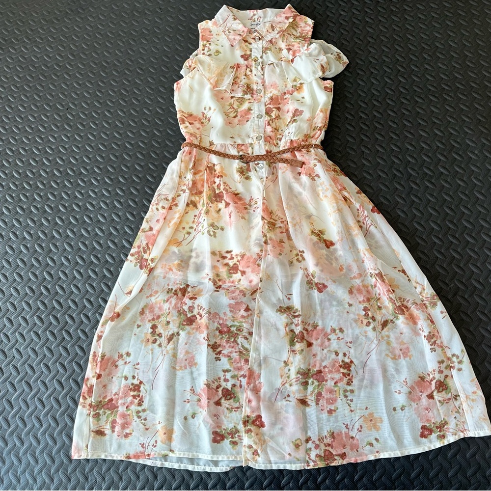 Speechless Kids Romper w/ Braided Belt